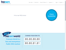 Tablet Screenshot of freenom.com